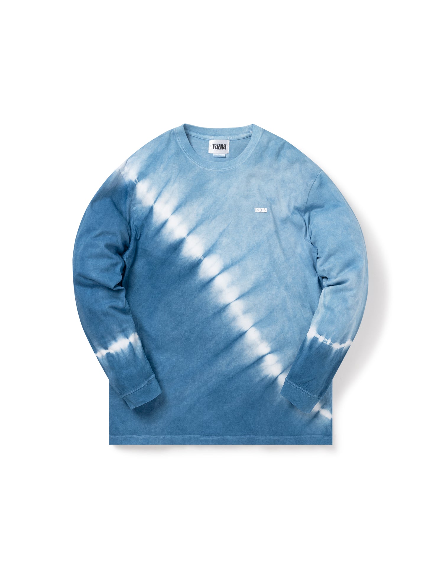 ★RYUKYU INDIGO OBLIQUE TIE-DYE LONG SLEEVE TEE